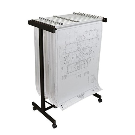 Adiroffice Expandable Mobile Plan Center for Blueprints, Black ADI615-BLK